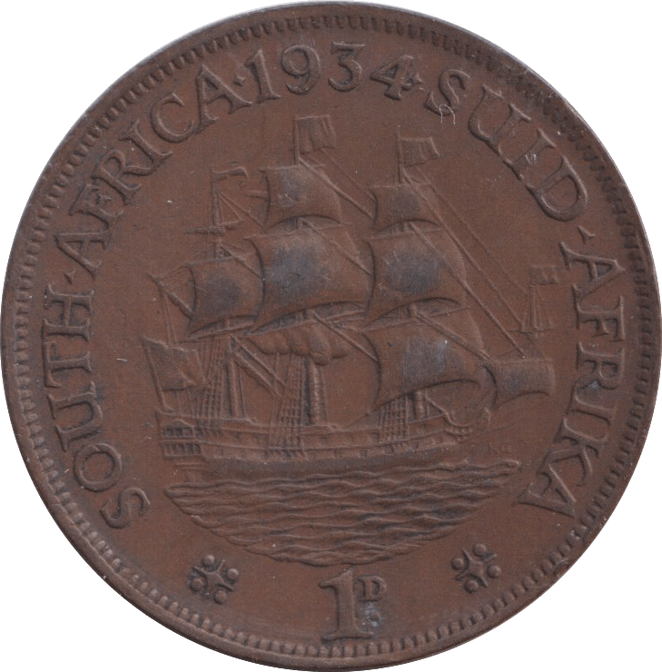 1934 PENNY SOUTH AFRICA - WORLD COINS - Cambridgeshire Coins