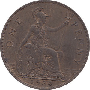 1934 PENNY ( UNC ) - PENNY - Cambridgeshire Coins