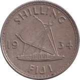 1934 SHILLING FIJI - WORLD COINS - Cambridgeshire Coins