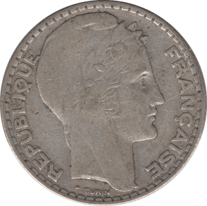 1934 SILVER 10 FRANCS FRANCE) - SILVER WORLD COINS - Cambridgeshire Coins