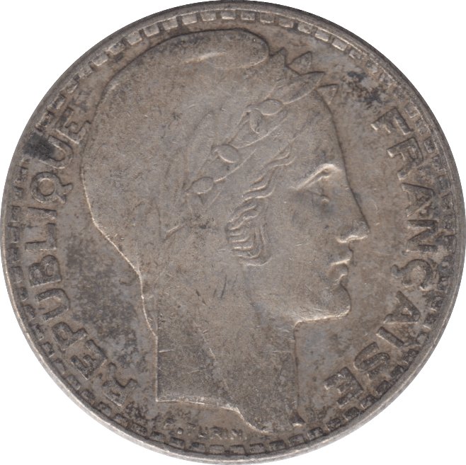 1934 SILVER 10 FRANCS FRANCE - SILVER WORLD COINS - Cambridgeshire Coins