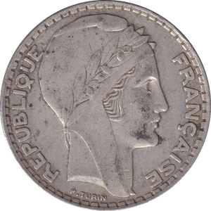 1934 SILVER 20 FRANC FRANCE - SILVER WORLD COINS - Cambridgeshire Coins