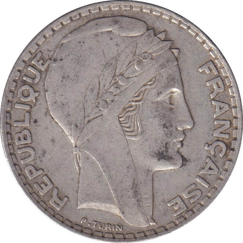 1934 SILVER 20 FRANC FRANCE - SILVER WORLD COINS - Cambridgeshire Coins