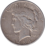 1934 SILVER DOLLAR USA - SILVER WORLD COINS - Cambridgeshire Coins