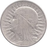 1934 SILVER FIVE ZLOTY POLAND - WORLD COINS - Cambridgeshire Coins