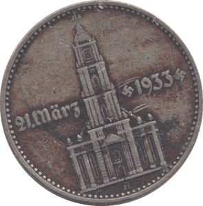 1934 SILVER GERMANY 2 MARK - SILVER WORLD COINS - Cambridgeshire Coins