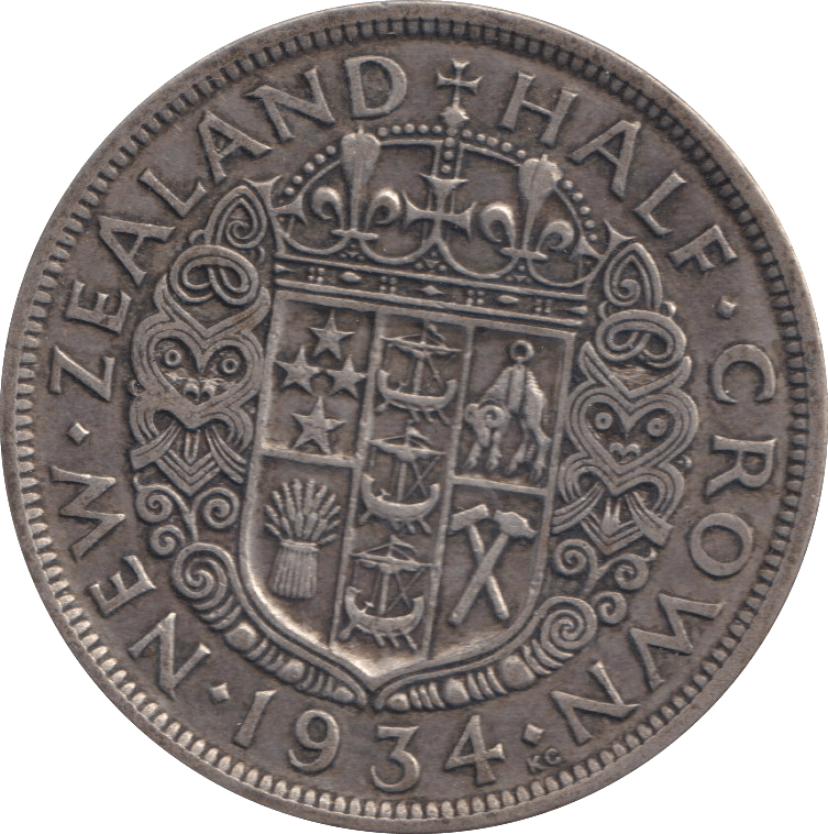 1934 SILVER HALFCROWN NEW ZEALAND - SILVER WORLD COINS - Cambridgeshire Coins