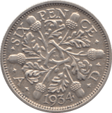 1934 SIXPENCE ( AUNC ) - Sixpence - Cambridgeshire Coins