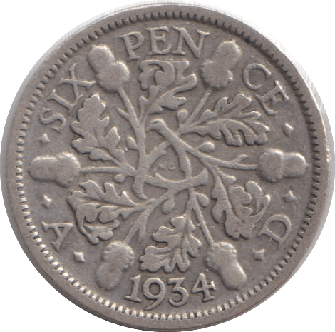 1934 SIXPENCE ( FINE ) - SIXPENCE - Cambridgeshire Coins