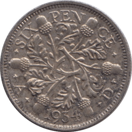 1934 SIXPENCE ( UNC ) - Sixpence - Cambridgeshire Coins