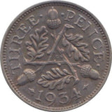 1934 THREEPENCE ( EF ) - WORLD COINS - Cambridgeshire Coins