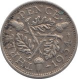 1934 THREEPENCE ( GVF ) - THREEPENCE - Cambridgeshire Coins