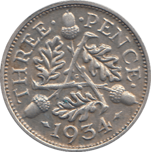 1934 THREEPENCE ( GVF ) - WORLD COINS - Cambridgeshire Coins