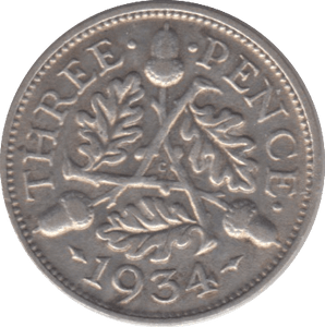 1934 THREEPENCE ( VF ) - THREEPENCE - Cambridgeshire Coins