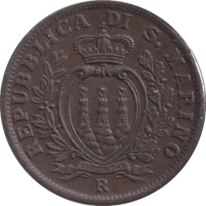 1935 5 CENTS SAN MARINO - WORLD COINS - Cambridgeshire Coins