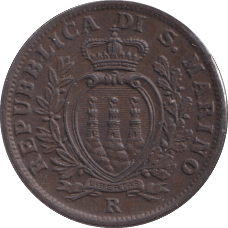 1935 5 CENTS SAN MARINO - WORLD COINS - Cambridgeshire Coins