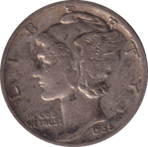 1935 DIME USA - WORLD COINS - Cambridgeshire Coins