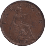 1935 FARTHING ( EF ) - FARTHING - Cambridgeshire Coins