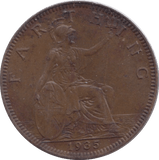 1935 FARTHING ( UNC ) - Farthing - Cambridgeshire Coins