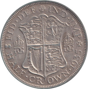 1935 HALFCROWN ( EF ) - Halfcrown - Cambridgeshire Coins