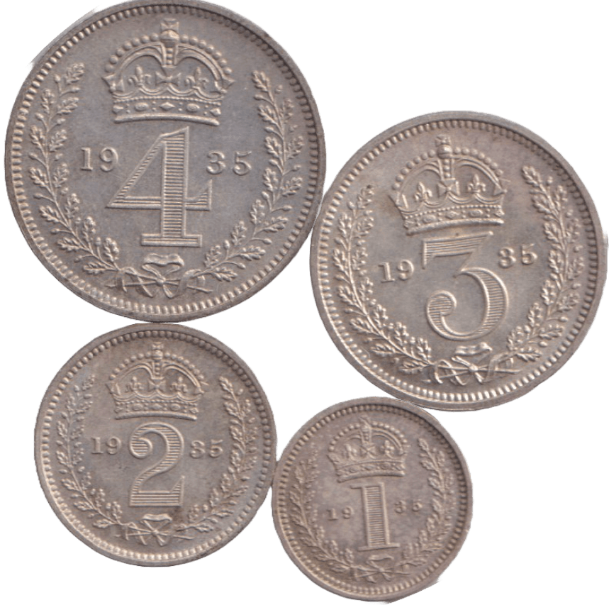 1935 MAUNDY SET GEORGE V - Maundy Set - Cambridgeshire Coins