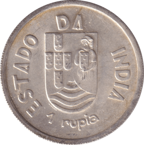 1935 ONE RUPIA PORTUGUESE INDIA - SILVER WORLD COINS - Cambridgeshire Coins