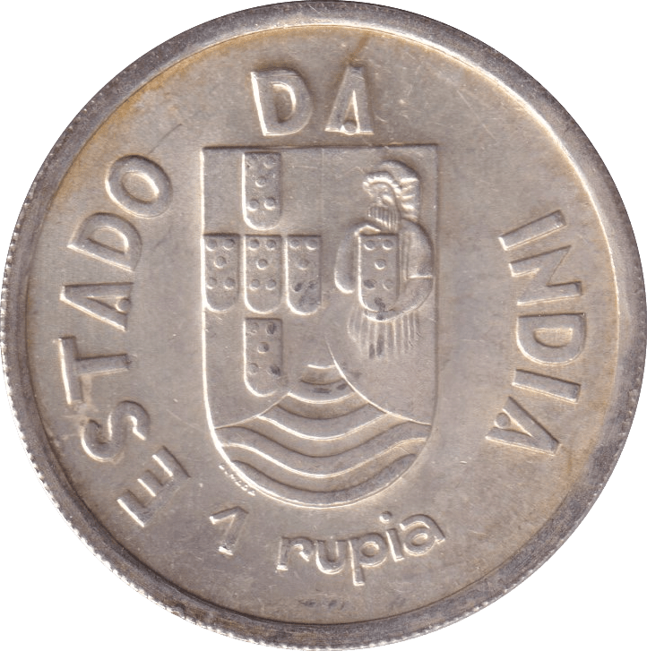 1935 ONE RUPIA PORTUGUESE INDIA - SILVER WORLD COINS - Cambridgeshire Coins