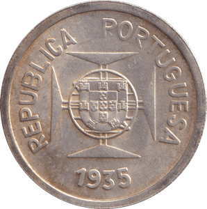 1935 ONE RUPIA PORTUGUESE INDIA - SILVER WORLD COINS - Cambridgeshire Coins