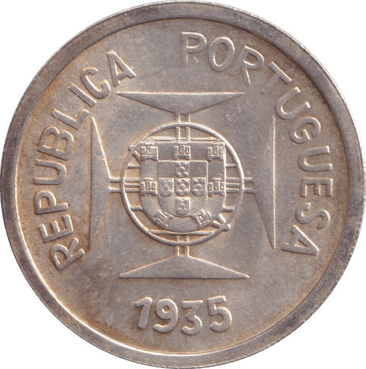 1935 ONE RUPIA PORTUGUESE INDIA - SILVER WORLD COINS - Cambridgeshire Coins