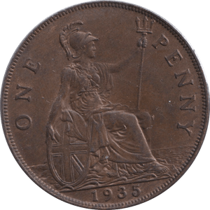 1935 PENNY ( AUNC ) - PENNY - Cambridgeshire Coins