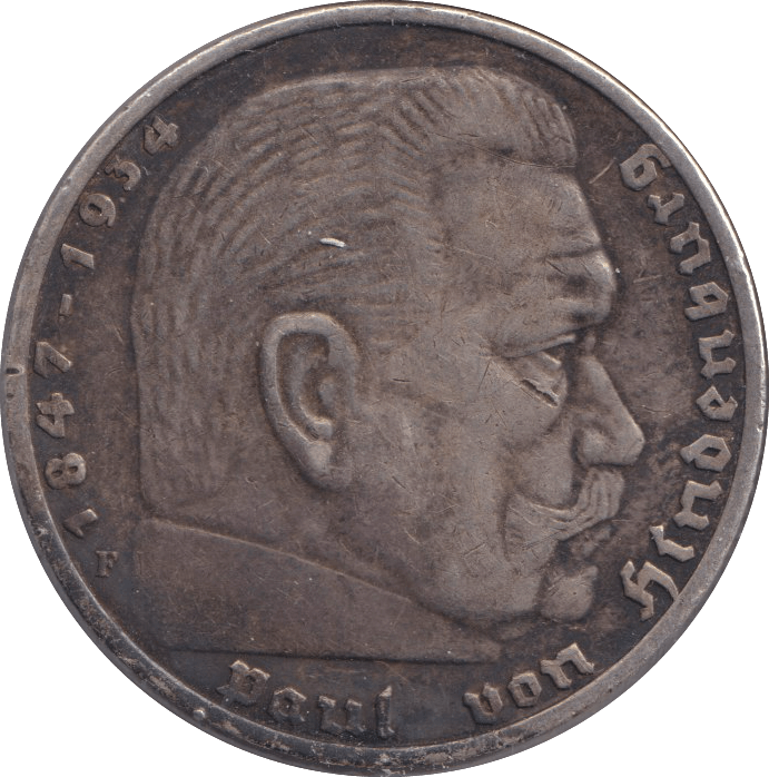 1935 SILVER 5 MARK GERMANY - SILVER WORLD COINS - Cambridgeshire Coins