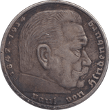 1935 SILVER 5 MARK GERMANY - SILVER WORLD COINS - Cambridgeshire Coins