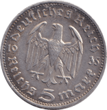 1935 SILVER 5 MARK GERMANY - SILVER WORLD COINS - Cambridgeshire Coins
