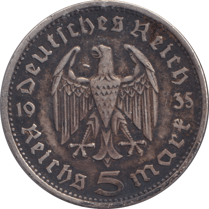 1935 SILVER 5 MARK GERMANY - SILVER WORLD COINS - Cambridgeshire Coins