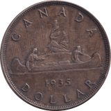 1935 SILVER DOLLAR CANADA - SILVER WORLD COINS - Cambridgeshire Coins