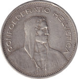 1935 SILVER FIVE FRANCS AUSTRIA - SILVER WORLD COINS - Cambridgeshire Coins