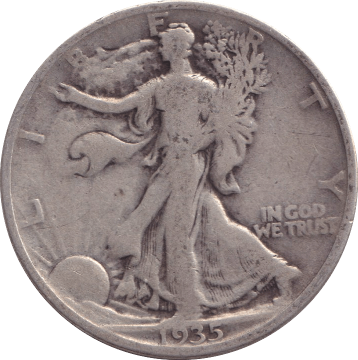1935 SILVER HALF DOLLAR USA - SILVER WORLD COINS - Cambridgeshire Coins