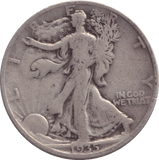 1935 SILVER HALF DOLLAR USA - SILVER WORLD COINS - Cambridgeshire Coins