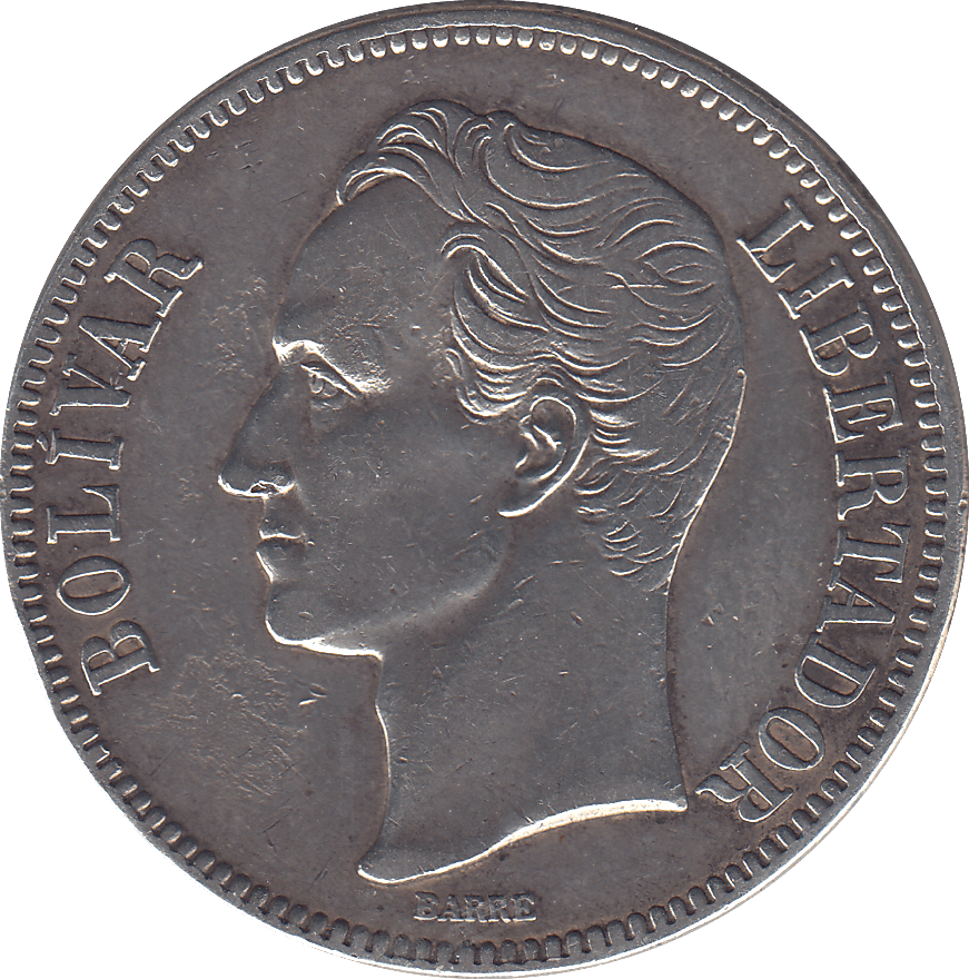1935 SILVER LEI 900 VENEZUALA - SILVER WORLD COINS - Cambridgeshire Coins