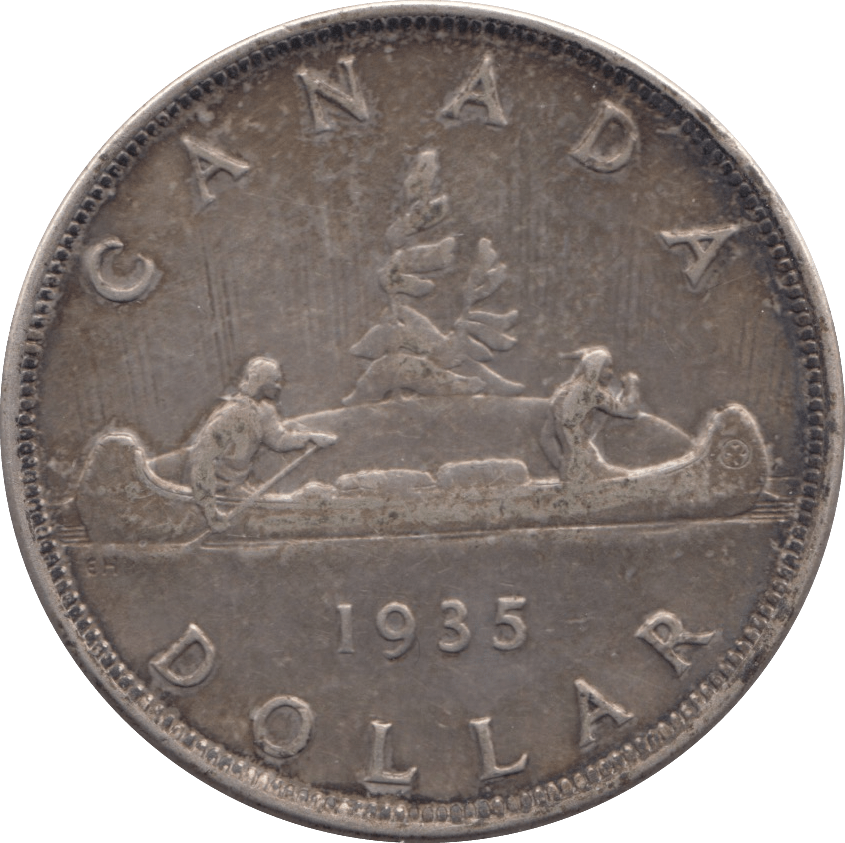 1935 SILVER ONE DOLLAR CANADA - SILVER WORLD COINS - Cambridgeshire Coins