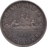 1935 SILVER ONE DOLLAR CANADA - SILVER WORLD COINS - Cambridgeshire Coins