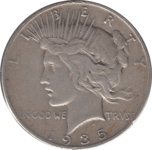 1935 SILVER ONE MORGAN DOLLAR USA - SILVER WORLD COINS - Cambridgeshire Coins