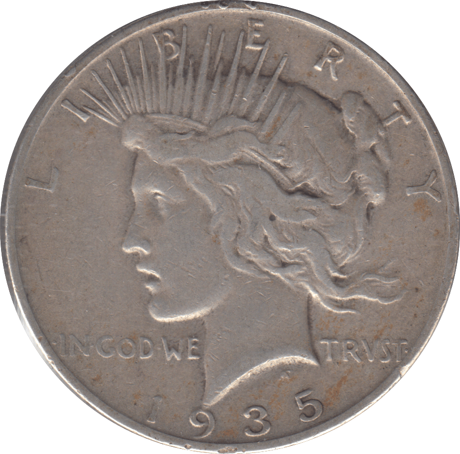 1935 SILVER ONE MORGAN DOLLAR USA - SILVER WORLD COINS - Cambridgeshire Coins