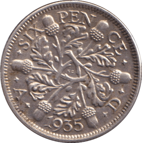 1935 SIXPENCE ( AUNC ) - SIXPENCE - Cambridgeshire Coins