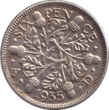 1935 SIXPENCE ( AUNC ) - SIXPENCE - Cambridgeshire Coins
