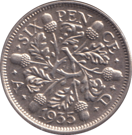 1935 SIXPENCE ( BU ) - SIXPENCE - Cambridgeshire Coins