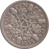 1935 SIXPENCE ( FINE ) - SIXPENCE - Cambridgeshire Coins