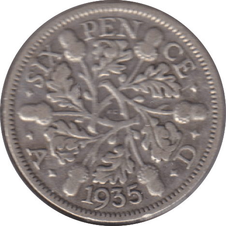 1935 SIXPENCE (GF) - SIXPENCE - Cambridgeshire Coins