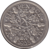 1935 SIXPENCE (GF) - SIXPENCE - Cambridgeshire Coins