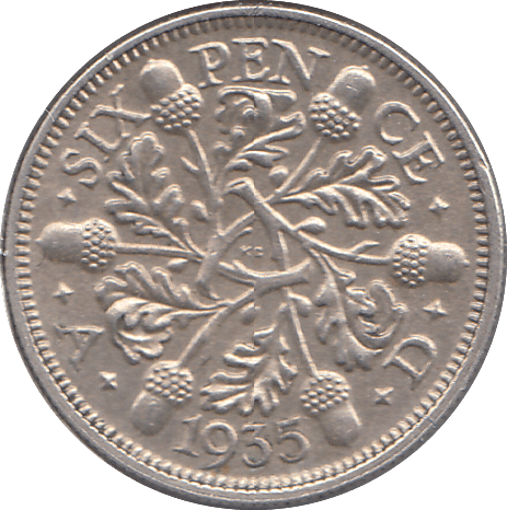 1935 SIXPENCE ( GVF ) - SIXPENCE - Cambridgeshire Coins